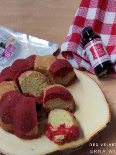 Foto resep Red Velvet Marble Cake #ketopads_cp_ketobeticcake