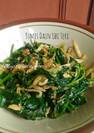 Foto resep Tumis daun ubi teri