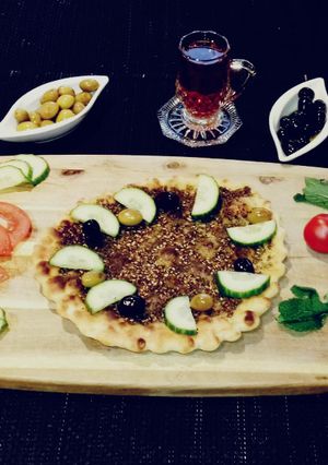 صورة لوصفة منقوشة الزعتر