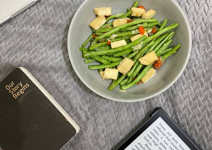 Green Bean Tofu Saute - Tumis Buncis Tahu