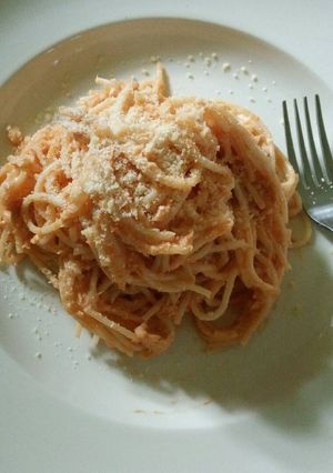 Foto resep Spagetti salmon instan sesukanya
