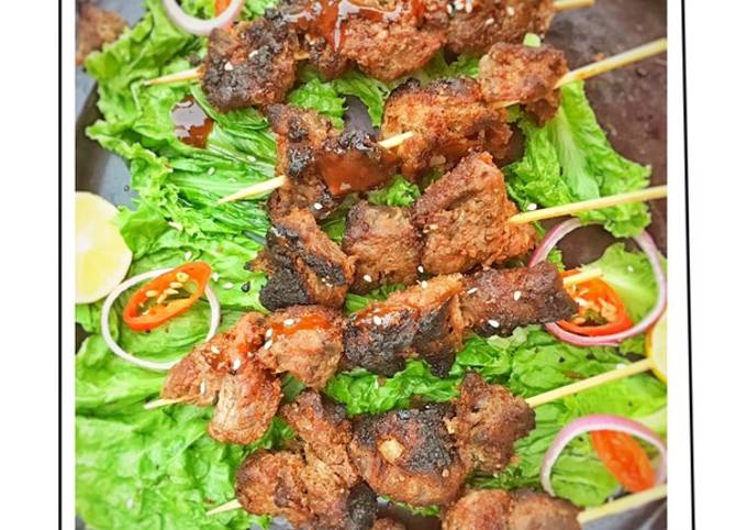 Grilled sesame mutton skewers