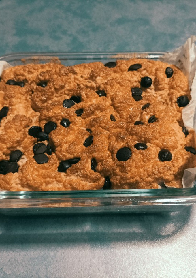 Una foto de Bizcocho proteico de claras, avena y yogur natural