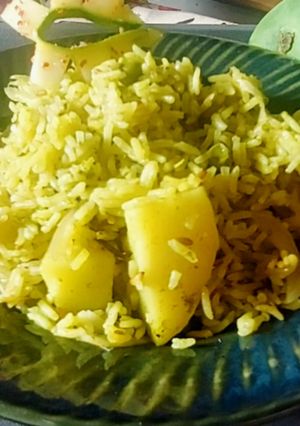 A picture of Mango Mint Pulao.