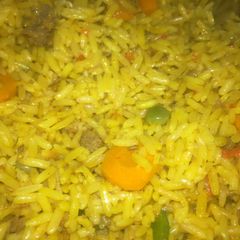 A picture of Mince meat simple fried rice.
