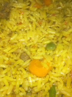 A picture of Mince meat simple fried rice.