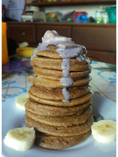 Una foto de Pancakes veganos de plátano