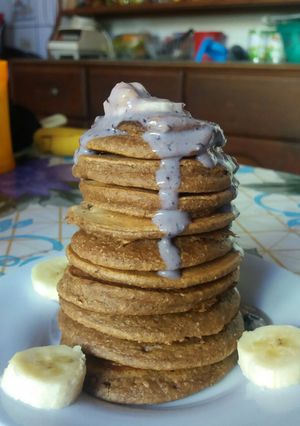 Una foto de Pancakes veganos de plátano