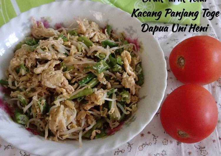 Resep Orak-arik Telur Kacang Panjang Toge 🍲 yang Lezat