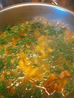 A picture of Warming bean and kale soup.