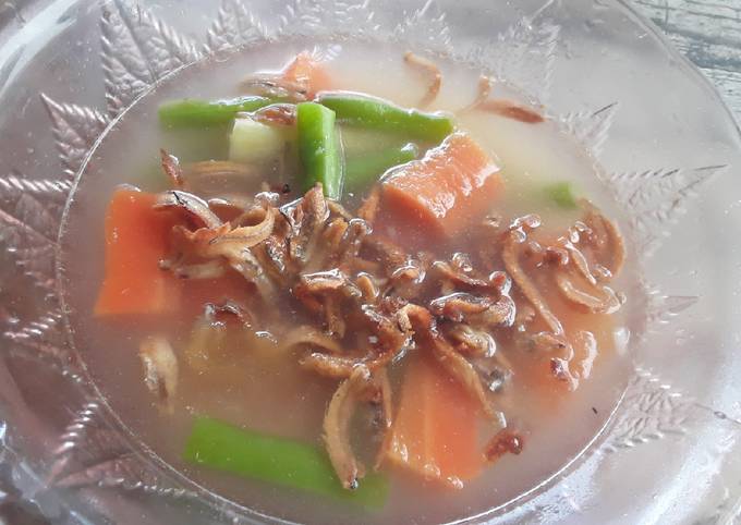 Resep Sup sayur dengan ikan bilis, Enak Banget