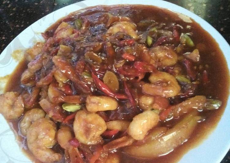 Resep Udang asam manis ala aku Anti Gagal
