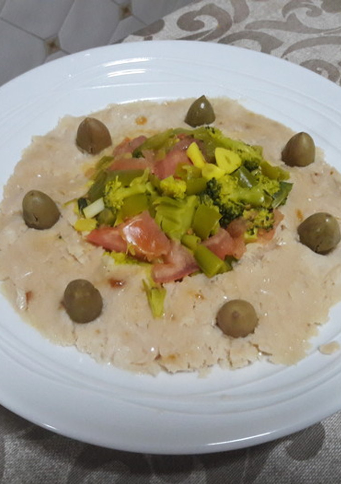 Una foto de Puré de alubia blanca vegano
