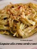 266 Linguine with Green Cream and Walnuts