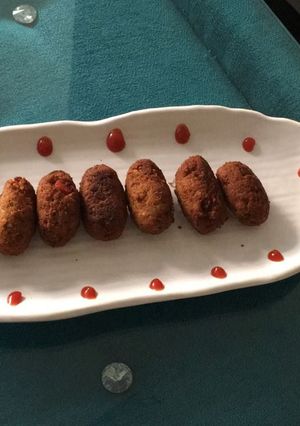 A picture of Leftover pasta vegetable cutlet.