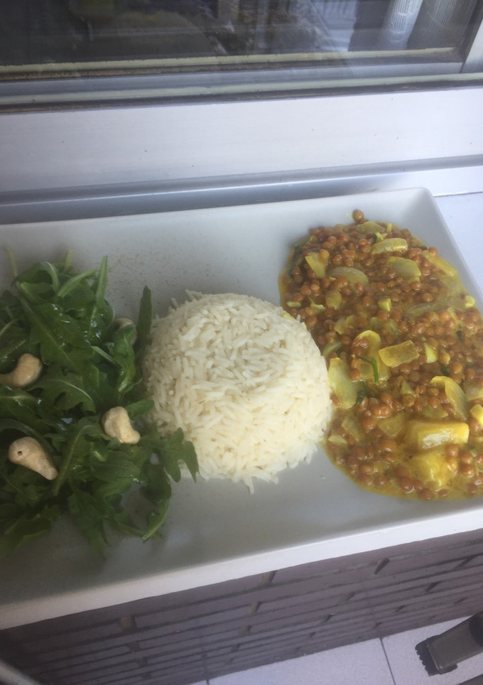Una foto de Lentejas al curry