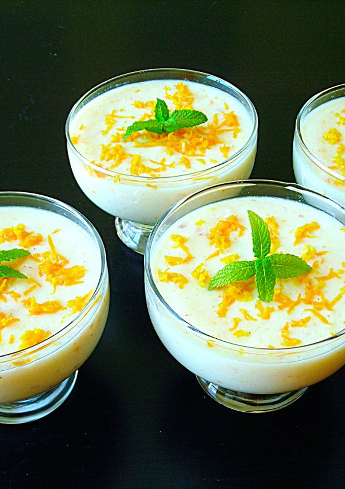 Una foto de Crema de naranja y huevofácil