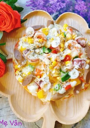 Hình của món Bánh pizza thập cẩm.