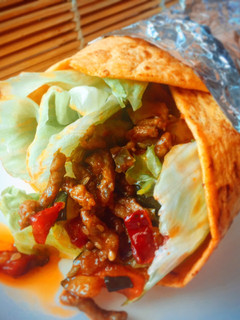 Una foto de Burrito de ternera picante especiado
