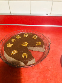 Una foto de Keto - Flan de coco con chocolate!! 🤗🤗❤️❤️