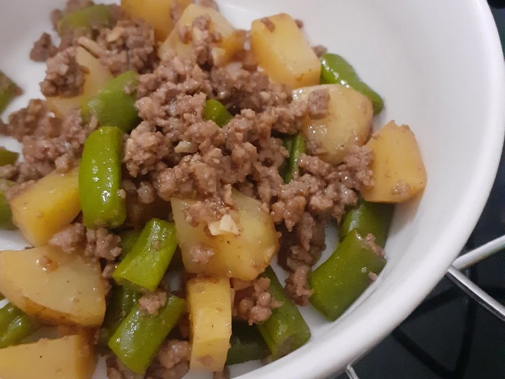 Langkah Mudah untuk Menyiapkan Resep  Tumis Daging Cincang Buncis Kentang yang Menggugah Selera, Enak Banget