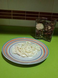 Una foto de Tallarines alfredo