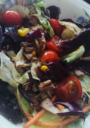 Una foto de Ensalada de col morada