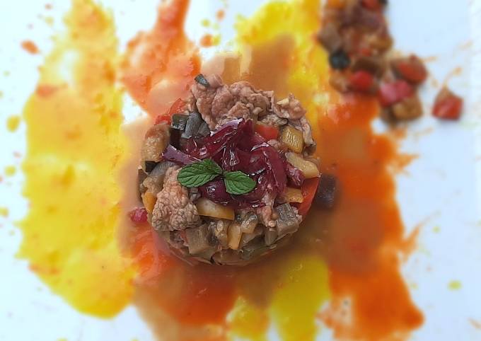 Passaggi a Fai Perfetto Straccetti di vitello alla ratatouille speziata