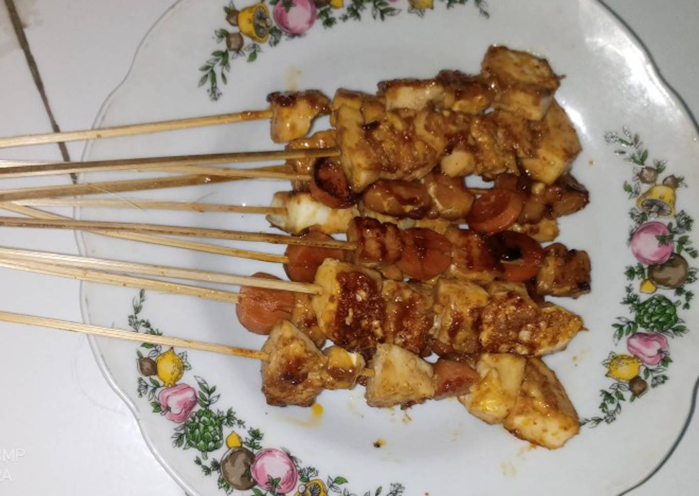 Sate sosis tempe bakar madu