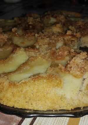 Una foto de Tarta invertida de manzana