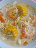 De re"chupe"te de pollo y langostinos