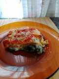 Lasañas de verduras, jamón y queso