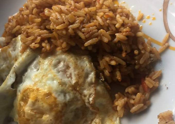 Simple Way to Make Perfect Quickie Jollof Rice and Sunny Side Up