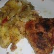 Pollo al horno con verduras