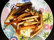 A picture of parsnips in oven
