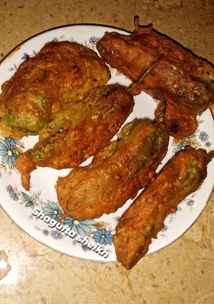 A picture of Hari mirch pakory.