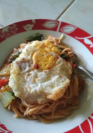Foto resep Spaghetti Bolognese Sawi Telur