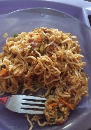 A picture of Daisys spaghetti noodle.