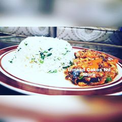 Spinach Rice With Carrots Sauce A picture of Spinach Rice With Carrots Sauce.