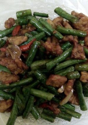 Foto resep Oseng Kacang Panjang & Tempe