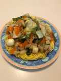 Fideos fritos con abundante salsa　Japonés ANCAQUE - YAQUISOBA 🇺🇾🇯🇵あんかけ焼きそば