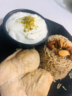 صورة لوصفة تطبيقة رز مع لحمة على دجاج