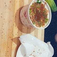 A picture of Cucumber raita.