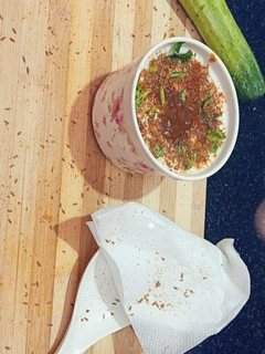 A picture of Cucumber raita.