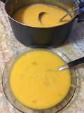 Sopa crema de zapallo con puerros light