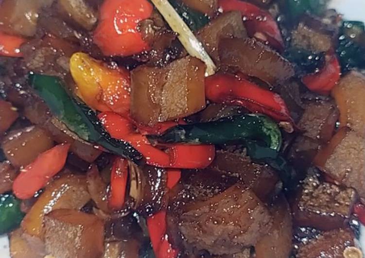 Tumis kikil kecap saus tiram
