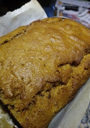 Una foto de Budín de peras de estación