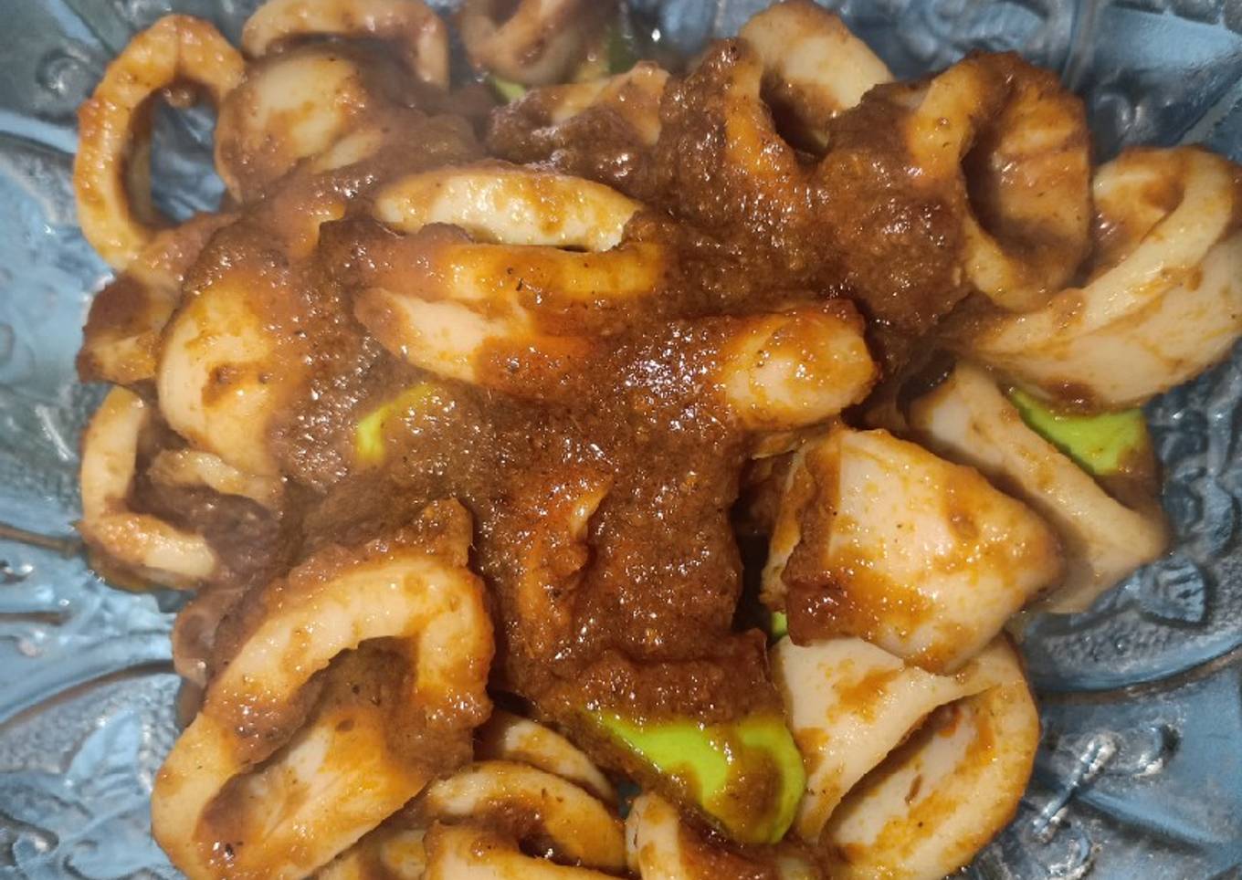 Cumi rica-rica pete