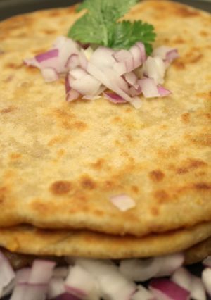 A picture of Onion Paratha.