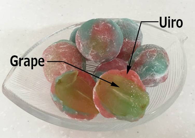 Easiest Way to Make Perfect Uiro Wagashi with Grapes